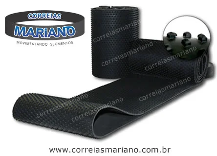 Correia transportadora corrugada pirâmide
